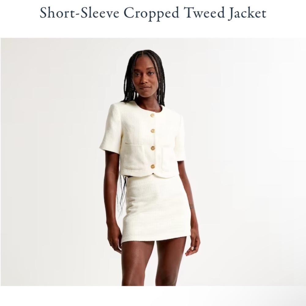 Abercrombie Cream Tweed Jacket